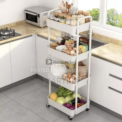 **4-Layer Movable Kitchen Storage Rack/Shelf**