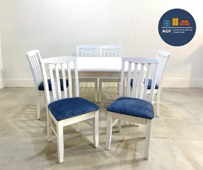 🍽️ ነጭ የመመገቢያ ጠረጴዛ + 6 ወንበሮች | AGF Home and Office Furniture