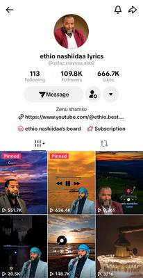 109k follower yalaw tiktok account ba admin bakul megaza saw kale dm argegn