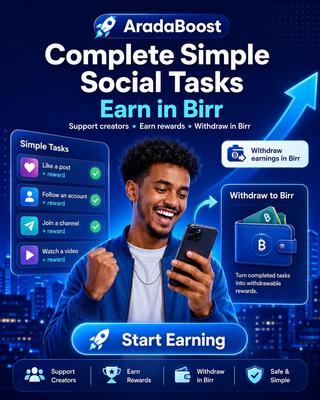 🚨 **AradaBoost ላይ ብር ማግኘት ትችላለህ!** 💸