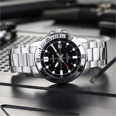 Casio Analog Watch for Men Hailama Silver One Size