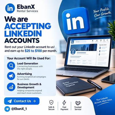 💼 Rent Your LinkedIn Account – Get Paid Weekly! 💸