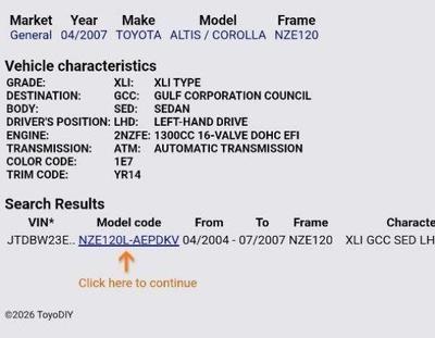 Toyota Corolla 2007 Automatic