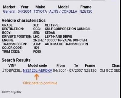 Toyota Corolla 2004